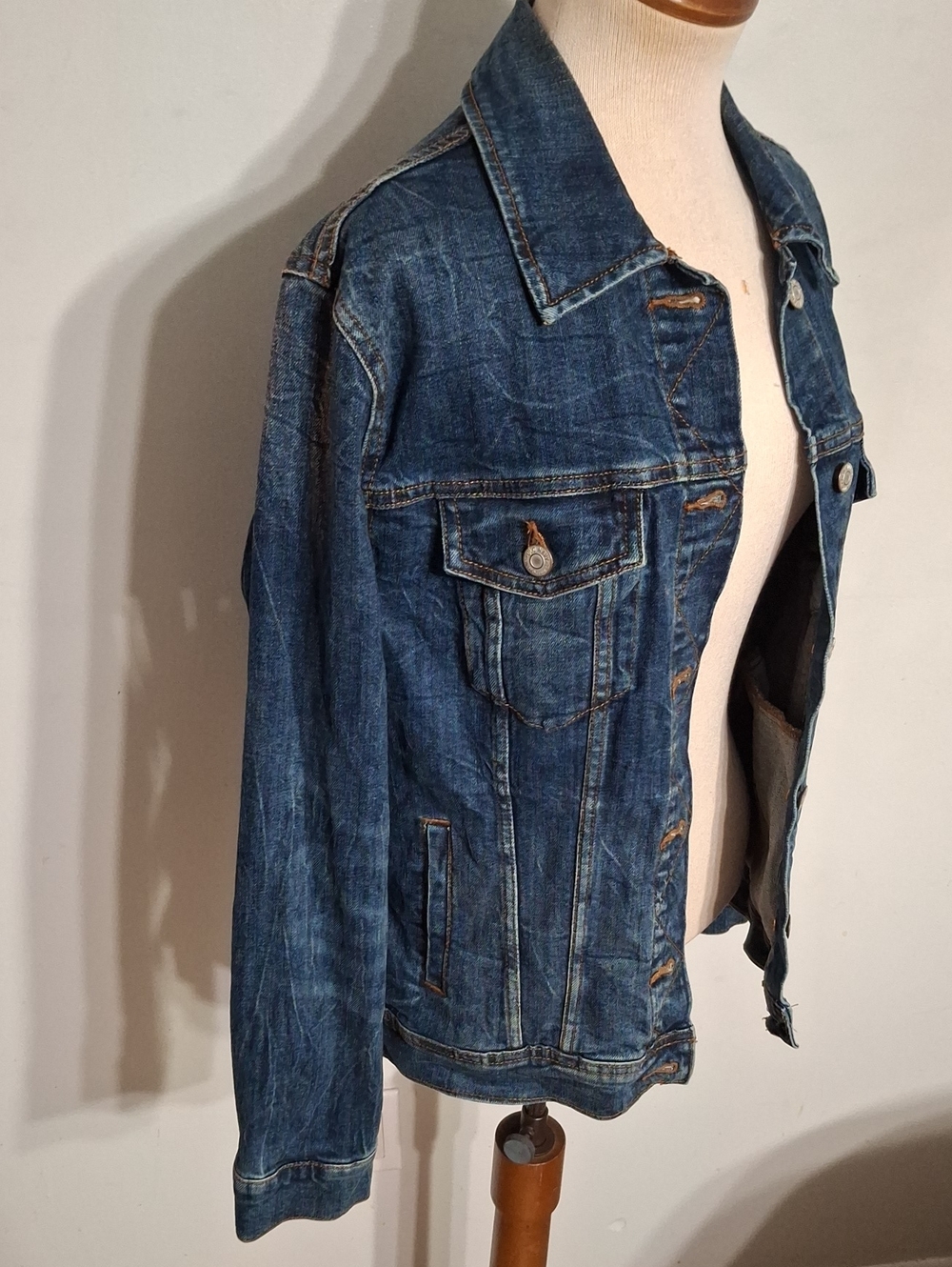 Old Navy/ Dark Blue Denim Jacket - W Sz Large - Picture 2 of 5